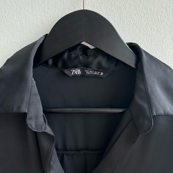 Zara black silk blouse - Picture 2 of 3
